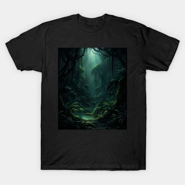 Emerald Mist Sanctuary T-Shirt by vk09design